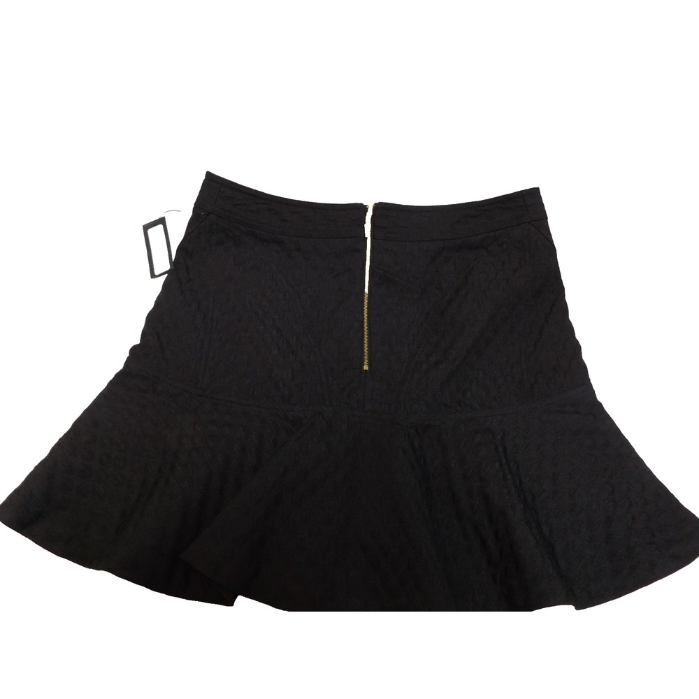 NEW womens Worthington BLACK flared skirt, size 10, lined, bumpy textured fabric - Picture 4 of 10